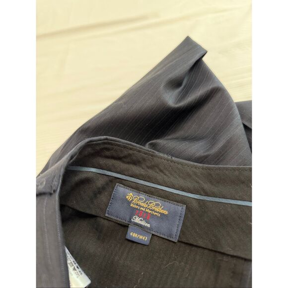 Brooks Brothers 1818 Madison Saxxon Navy Blue Pinstripe Suit Size 48R Pants W 43 - Picture 10 of 16